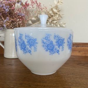 Vintage Federal Milk Glass Bowl with Lid!